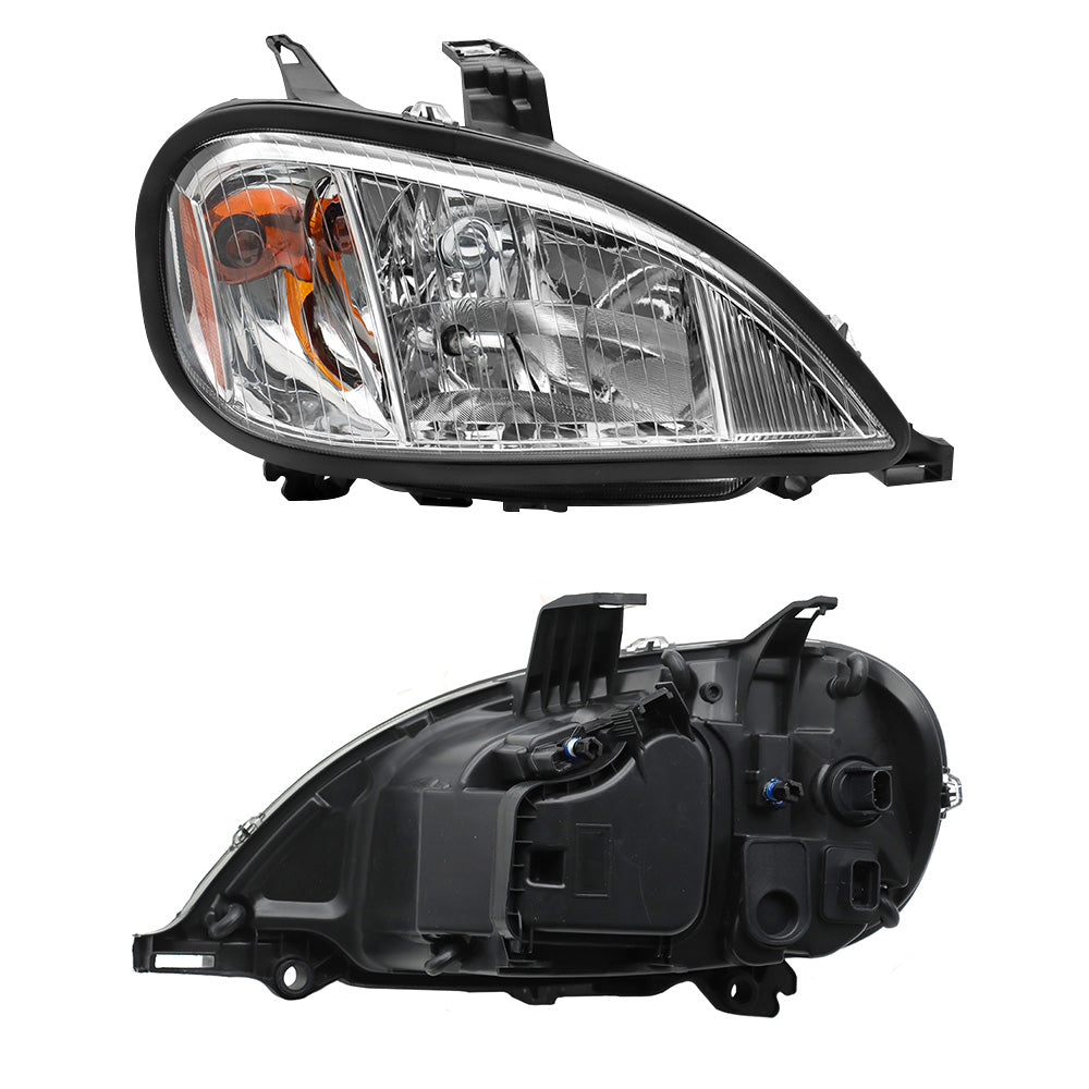 Headlights for Freightliner Columbia 2004-2017, Chrome Headlights Assembly fit for Freightliner Columbia 2004-2017