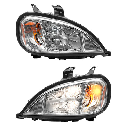 Headlights for Freightliner Columbia 2004-2017, Chrome Headlights Assembly fit for Freightliner Columbia 2004-2017