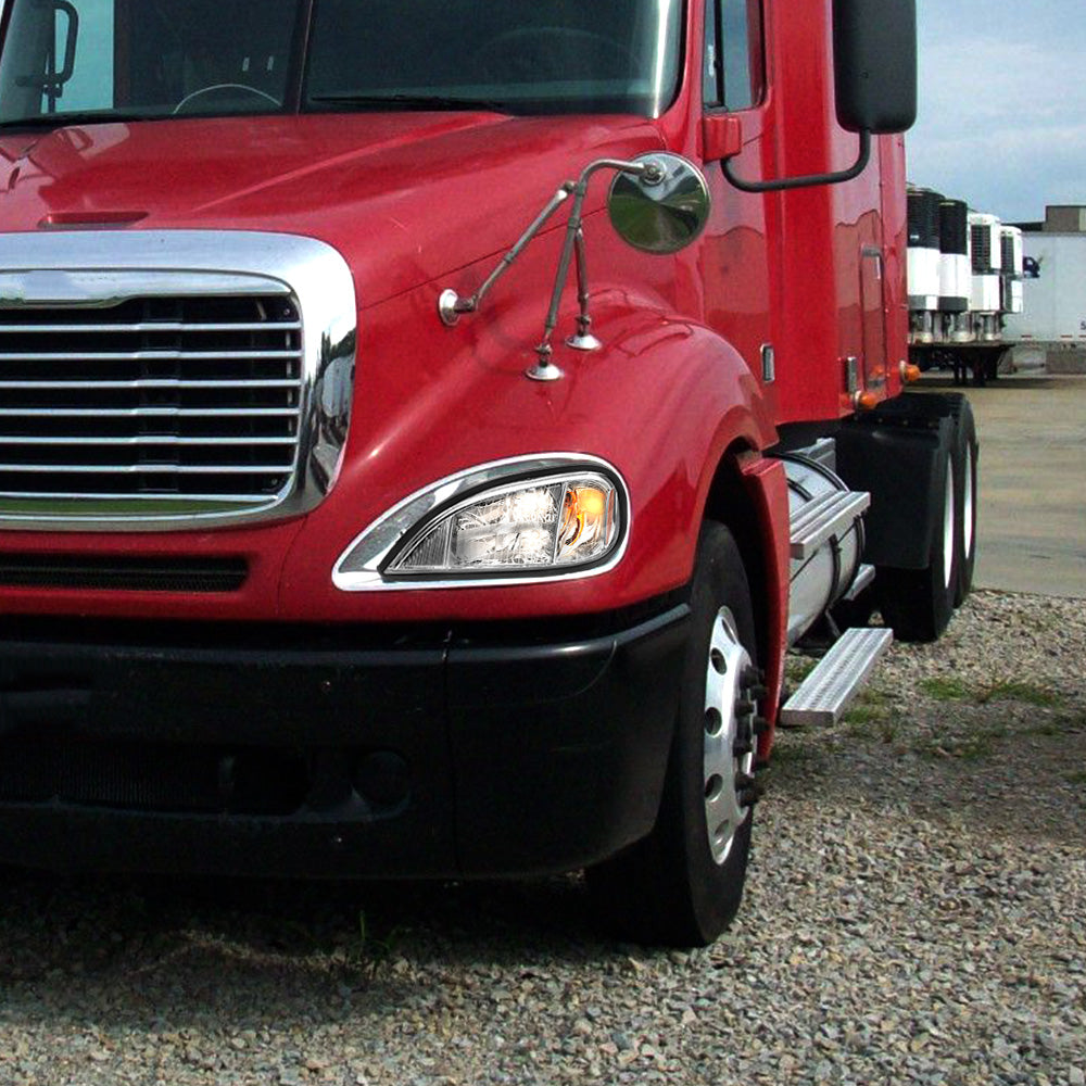 Headlights for Freightliner Columbia 2004-2017, Chrome Headlights Assembly fit for Freightliner Columbia 2004-2017