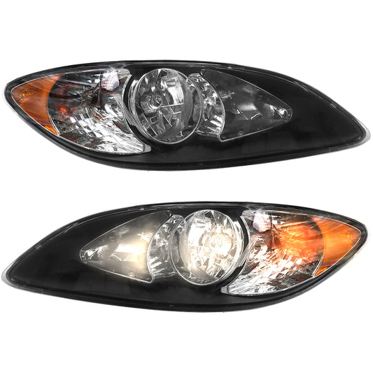Headlights for International ProStar 2008-2016, Black Headlights Assembly fit for International ProStar 2008-2016
