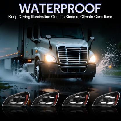 LED Headlights for Freightliner Cascadia 2008-2017