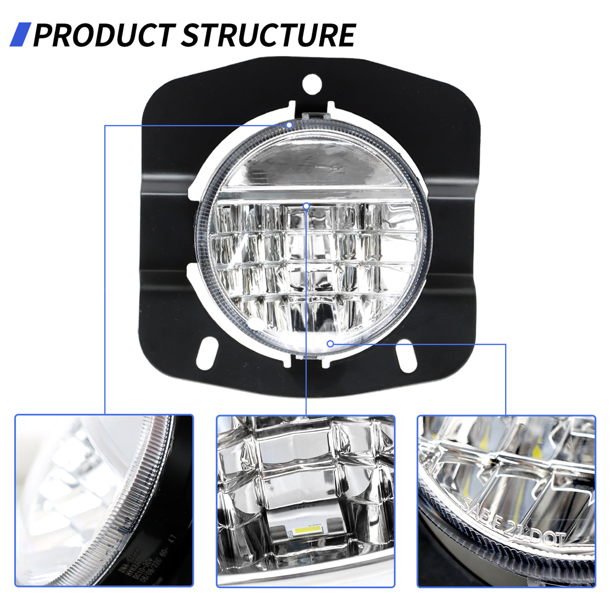 LED Fog Lights fit for Kenworth T680 2022-2024