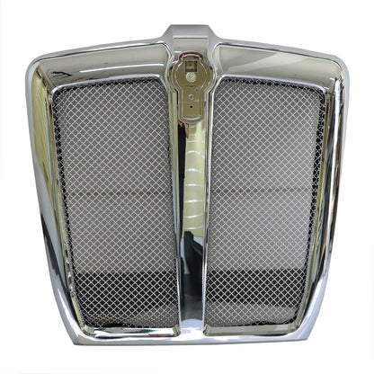 Chrome Front Hood Radiator Grille With Bug Screen Compatible With Kenworth T680 2022-2024