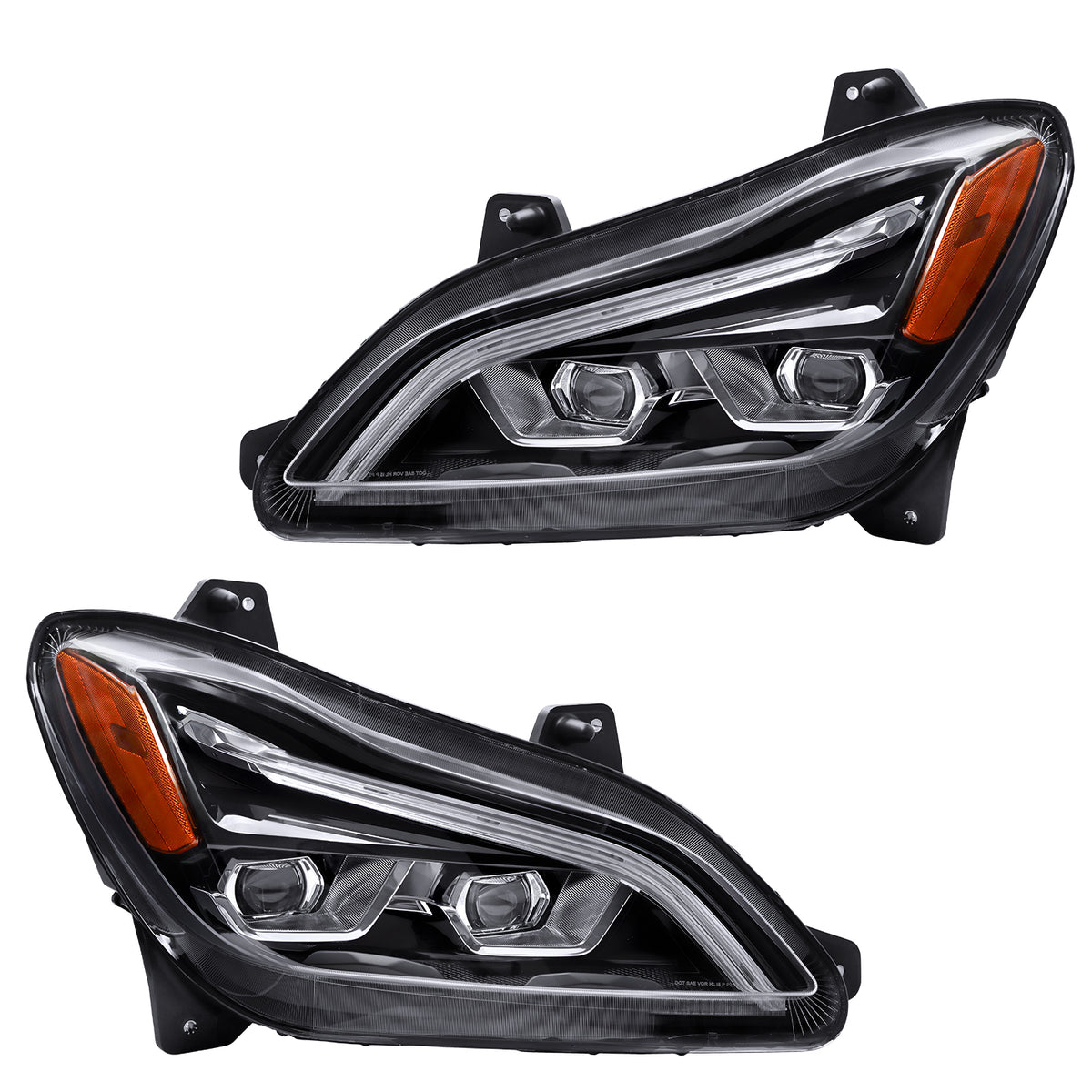 LED Halogen Headlight Assembly For 2022-2024 Kenworth T680