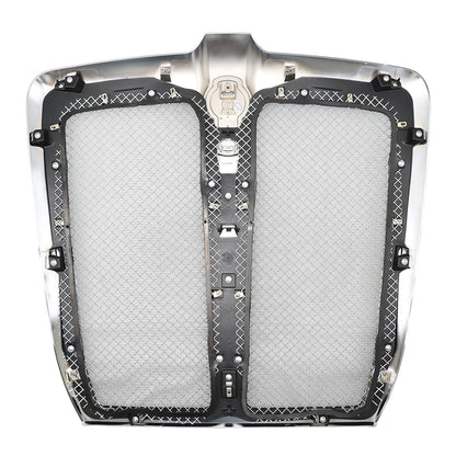 Chrome Front Hood Radiator Grille With Bug Screen Compatible With Kenworth T680 2022-2024