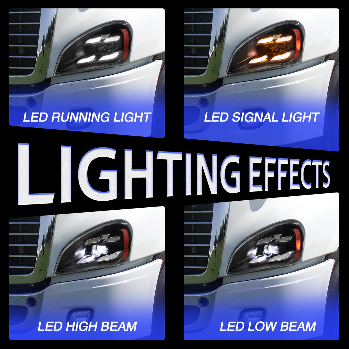 LED Headlights for Freightliner Cascadia 2008-2017